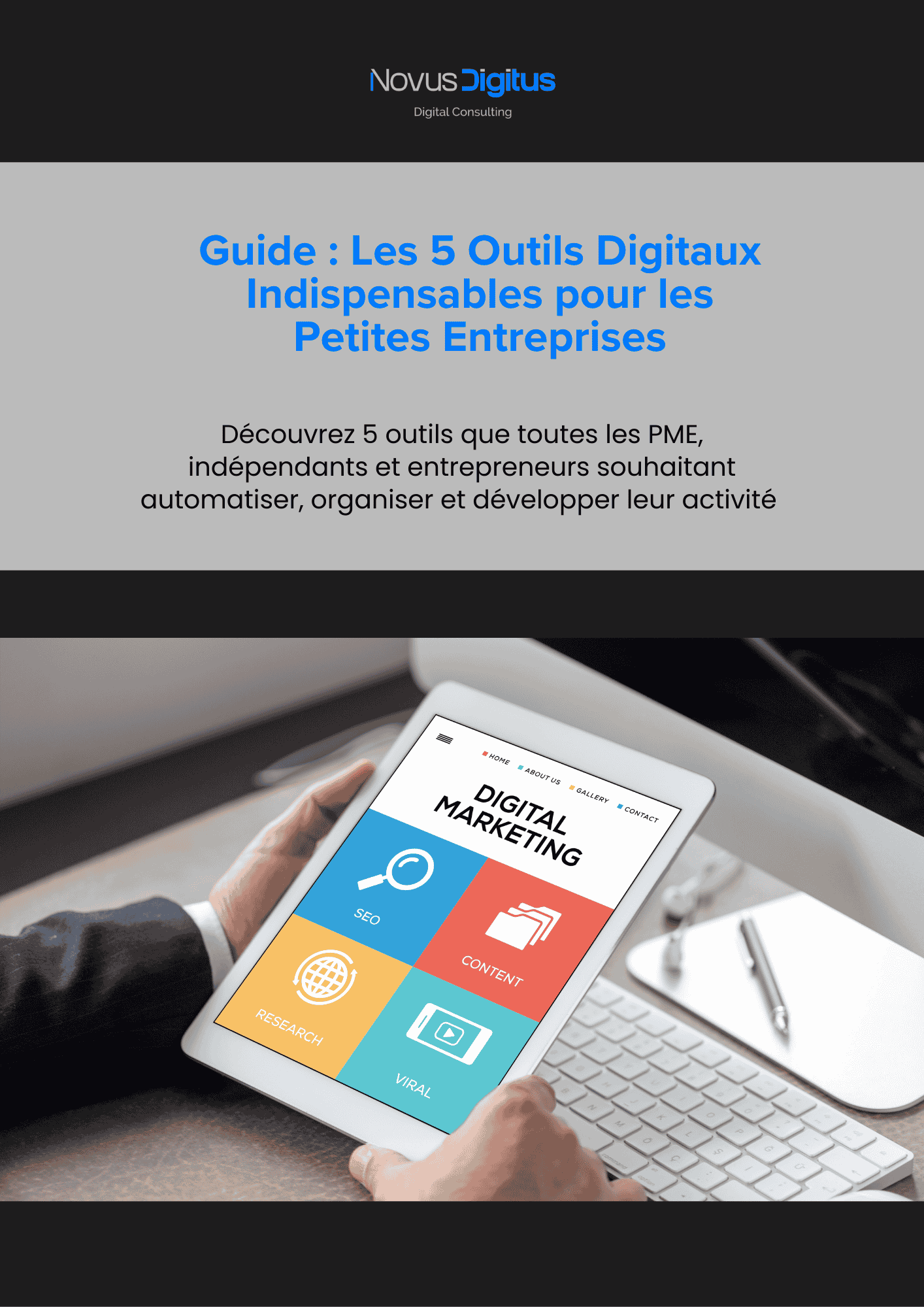 Capa Guide Les 5 Outils Digitaux Indispensables pour les Petites EntreprisesNOVUS DIGITUS